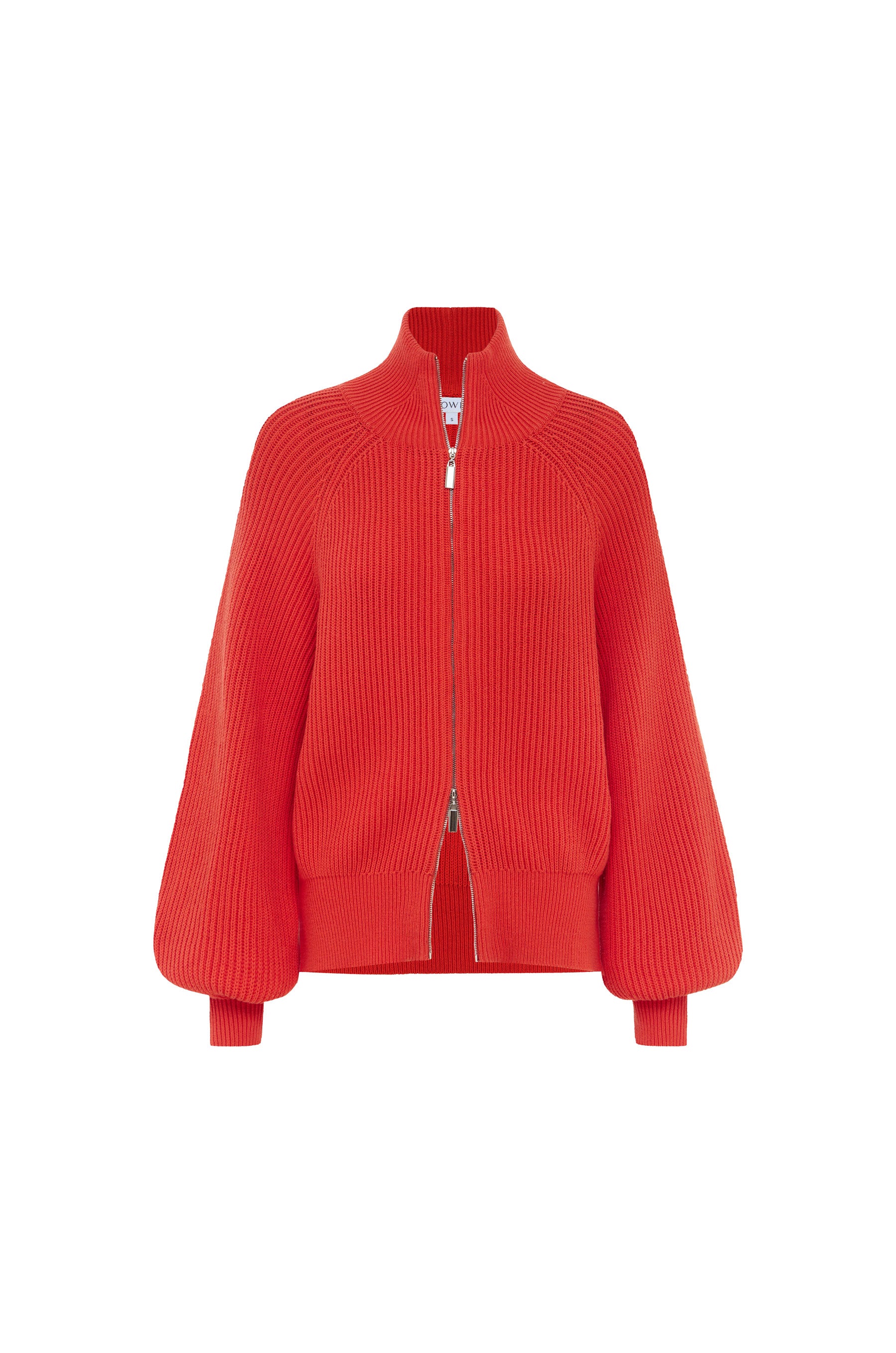 ROWIE The Label - Banjo Zip Knit Cardigan Crimson Red - Knitwear