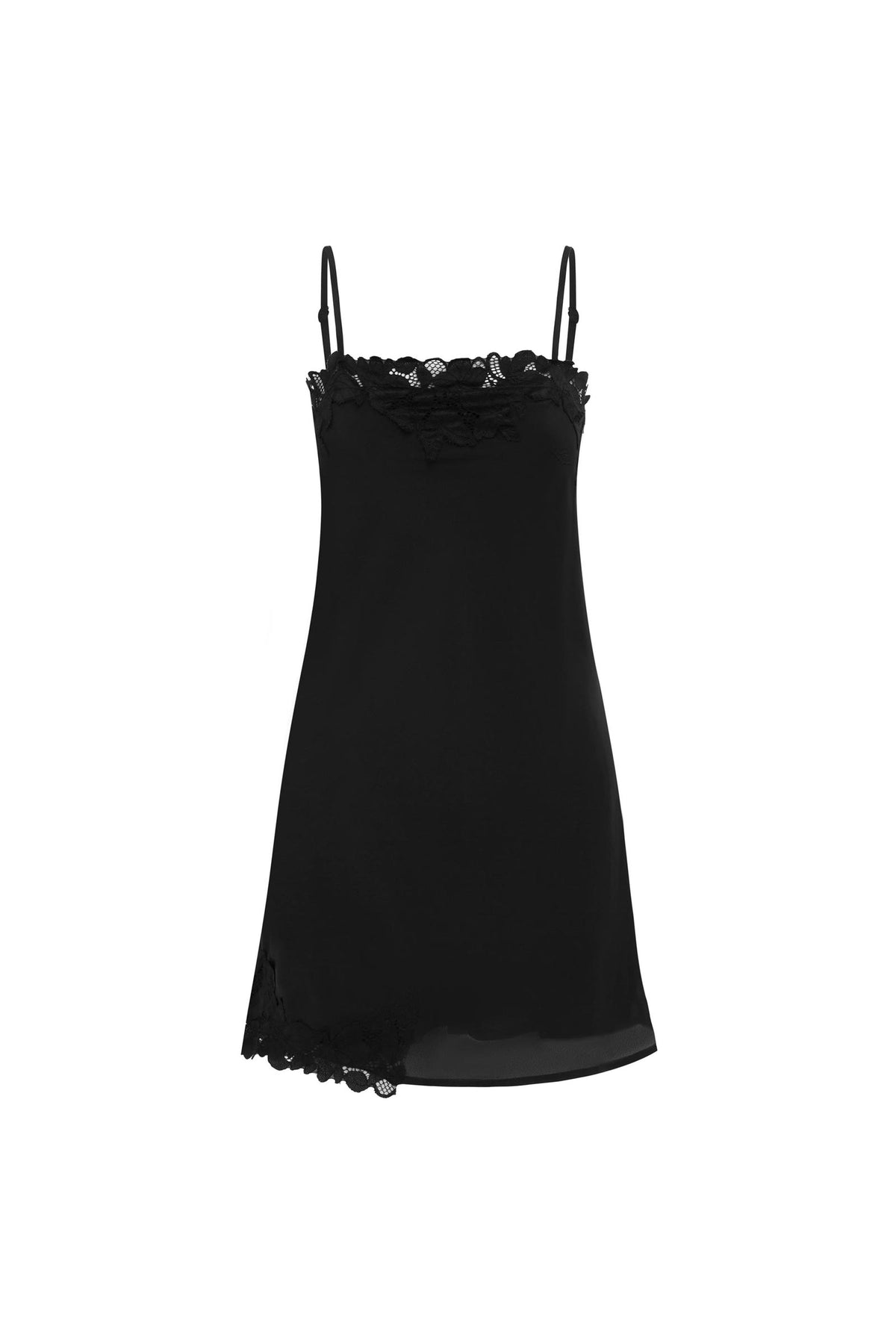 Claudia Silk Slip Mini Dress in Noir | ROWIE Dresses – ROWIE The Label