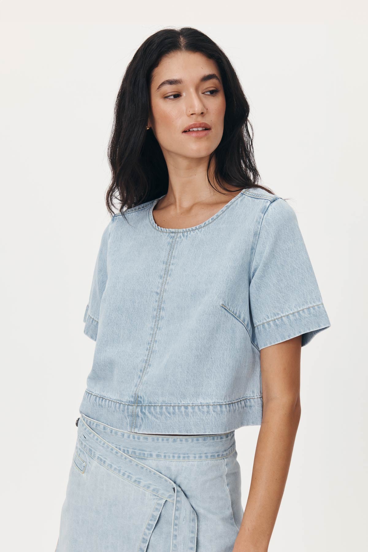 Davie Denim Top