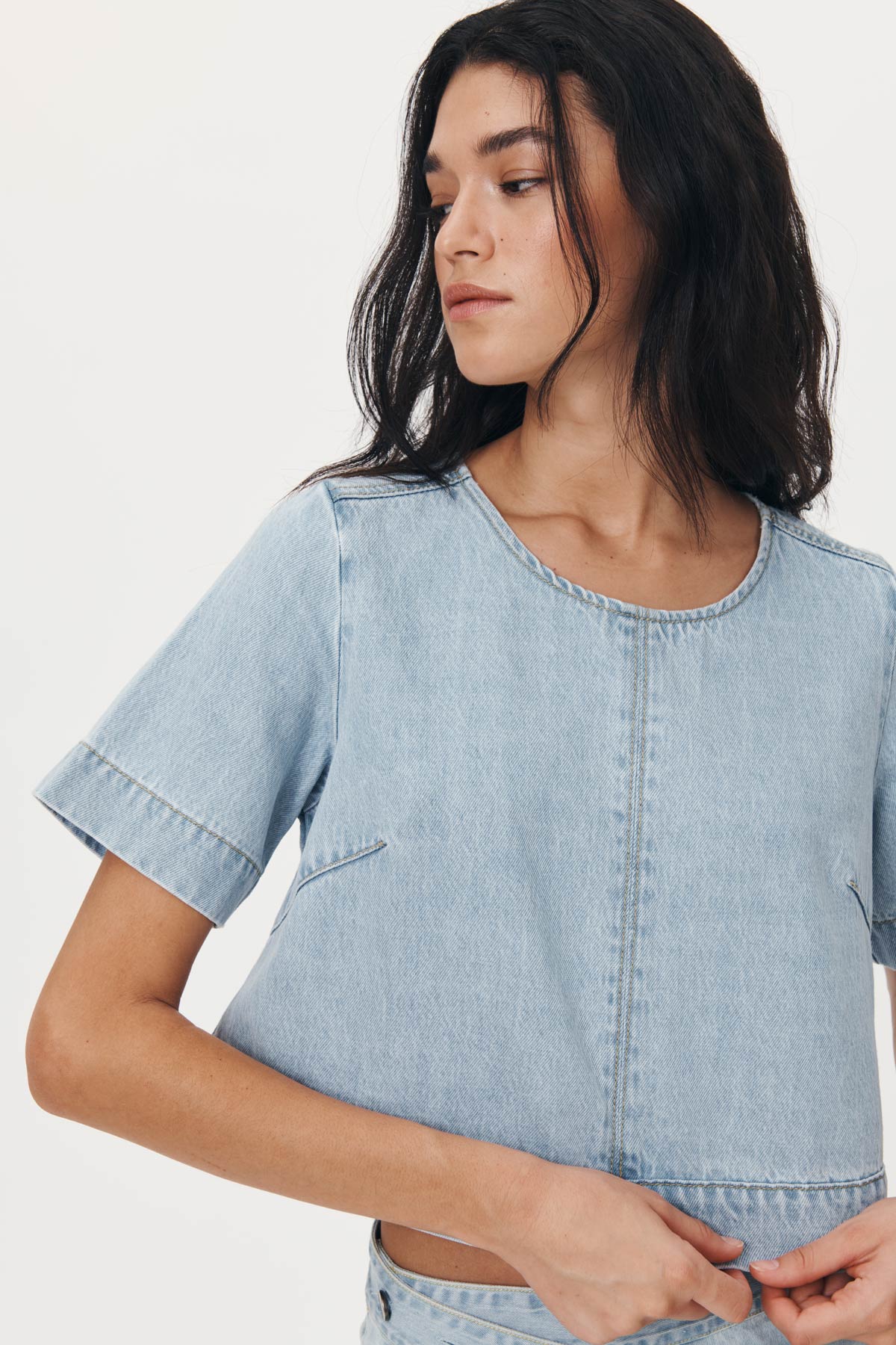 Davie Denim Top