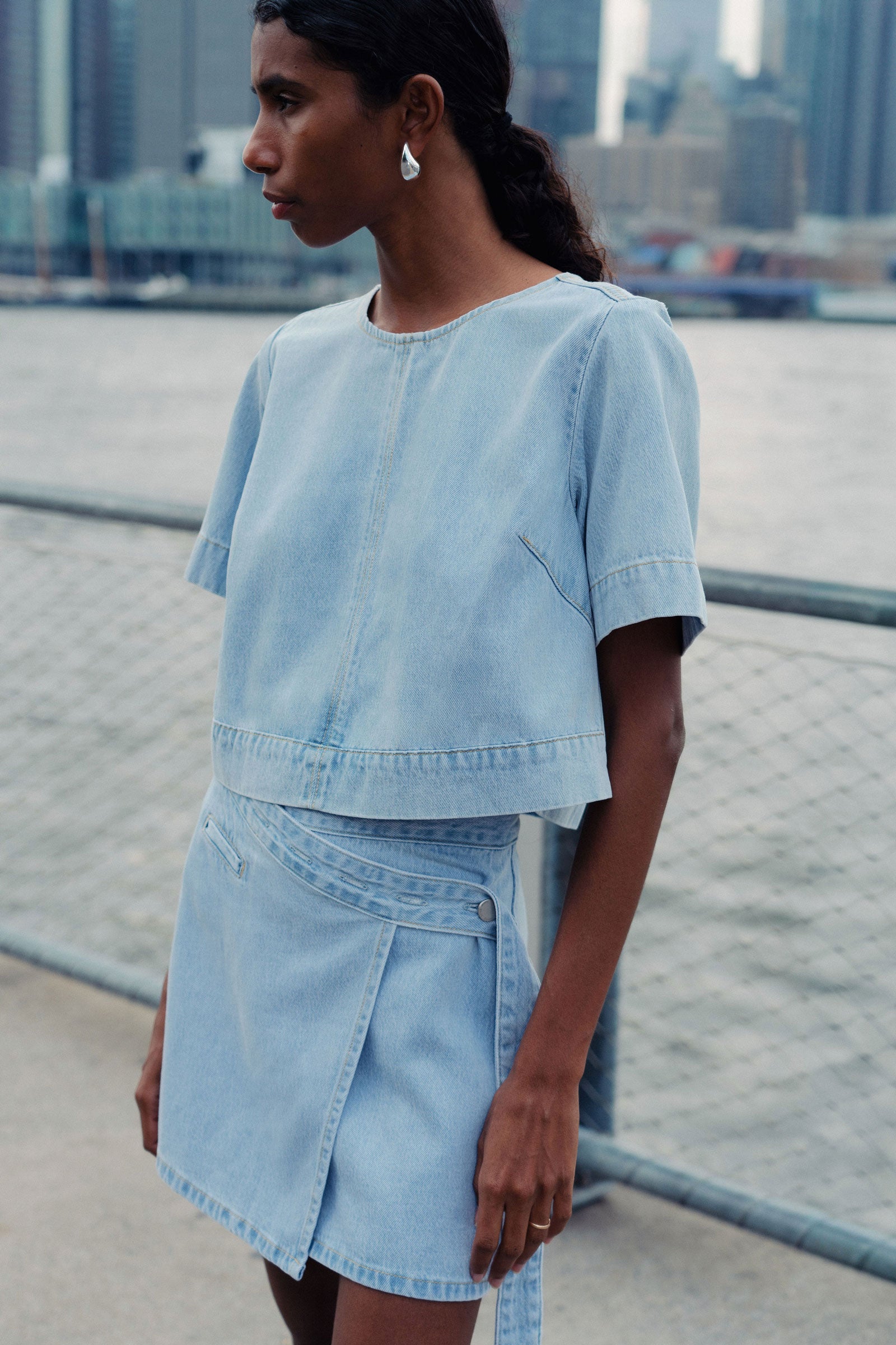 Davie Denim Top