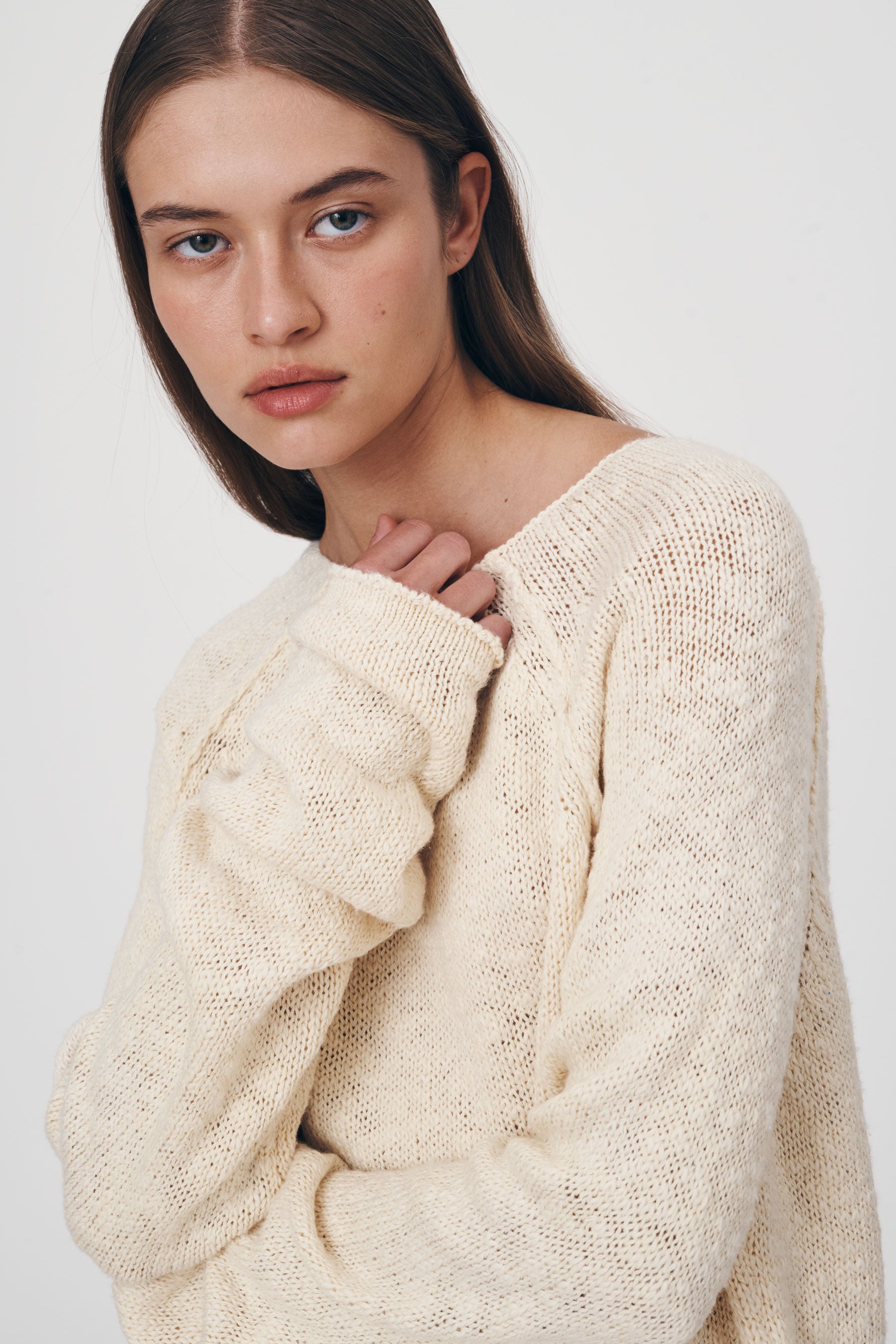 Elodie Knit Jumper in Creme | ROWIE Knitwear – ROWIE The Label