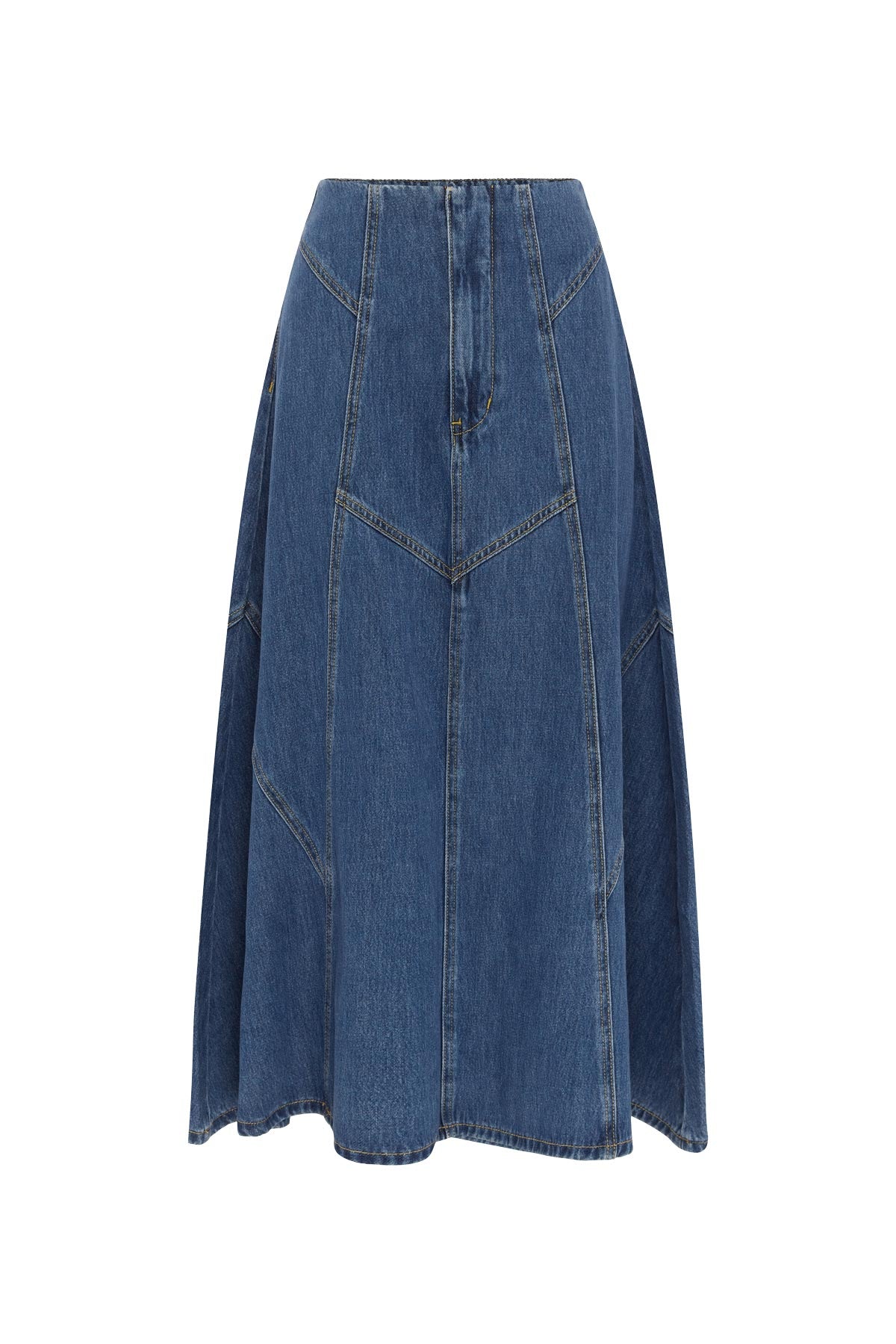 Jeanette Denim Midi Skirt