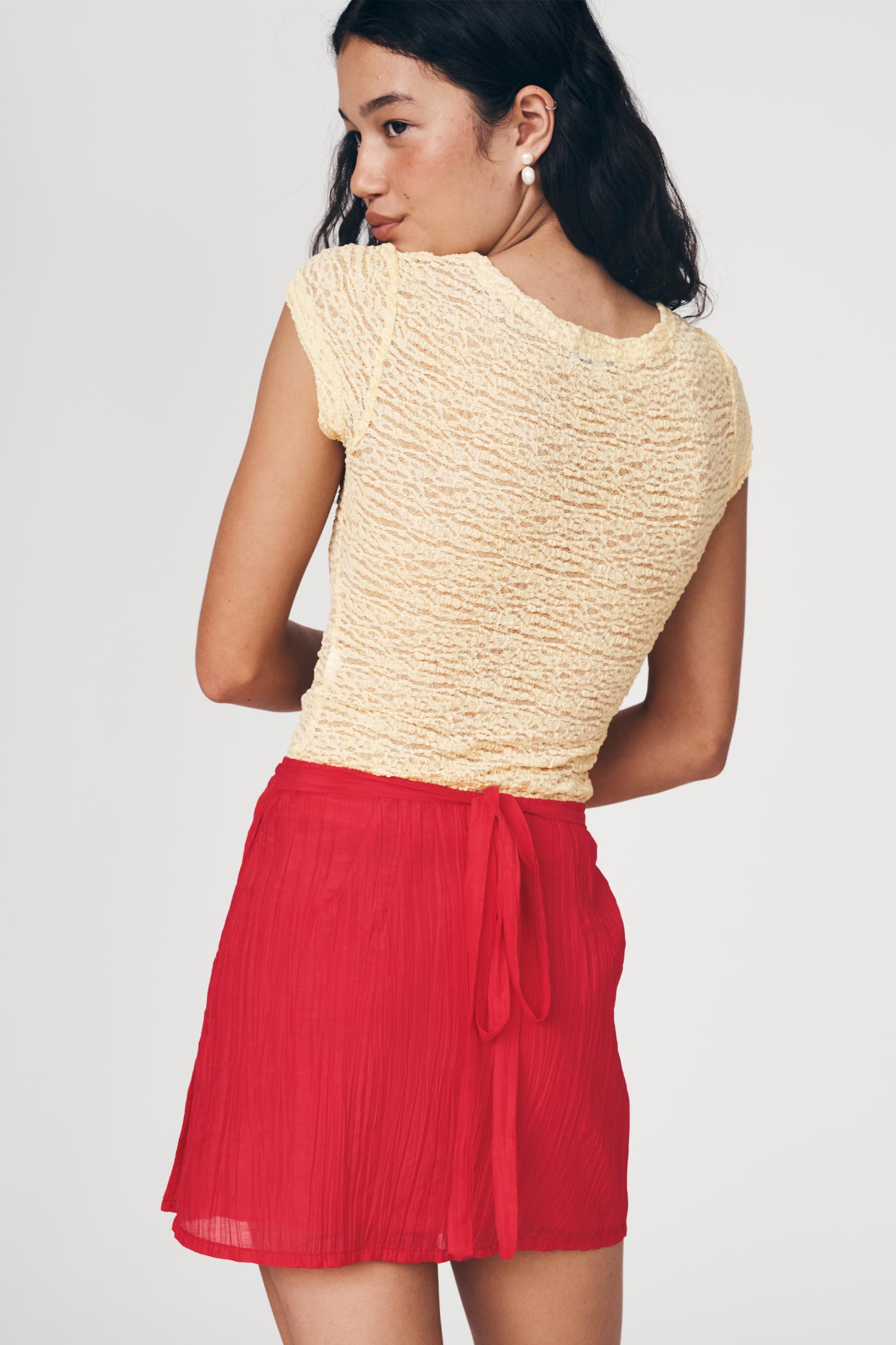 Jole Silk Mini Wrap Skirt