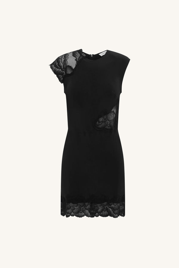 ROWIE The Label - Lily Silk Lace Mini Dress Noir - Dresses