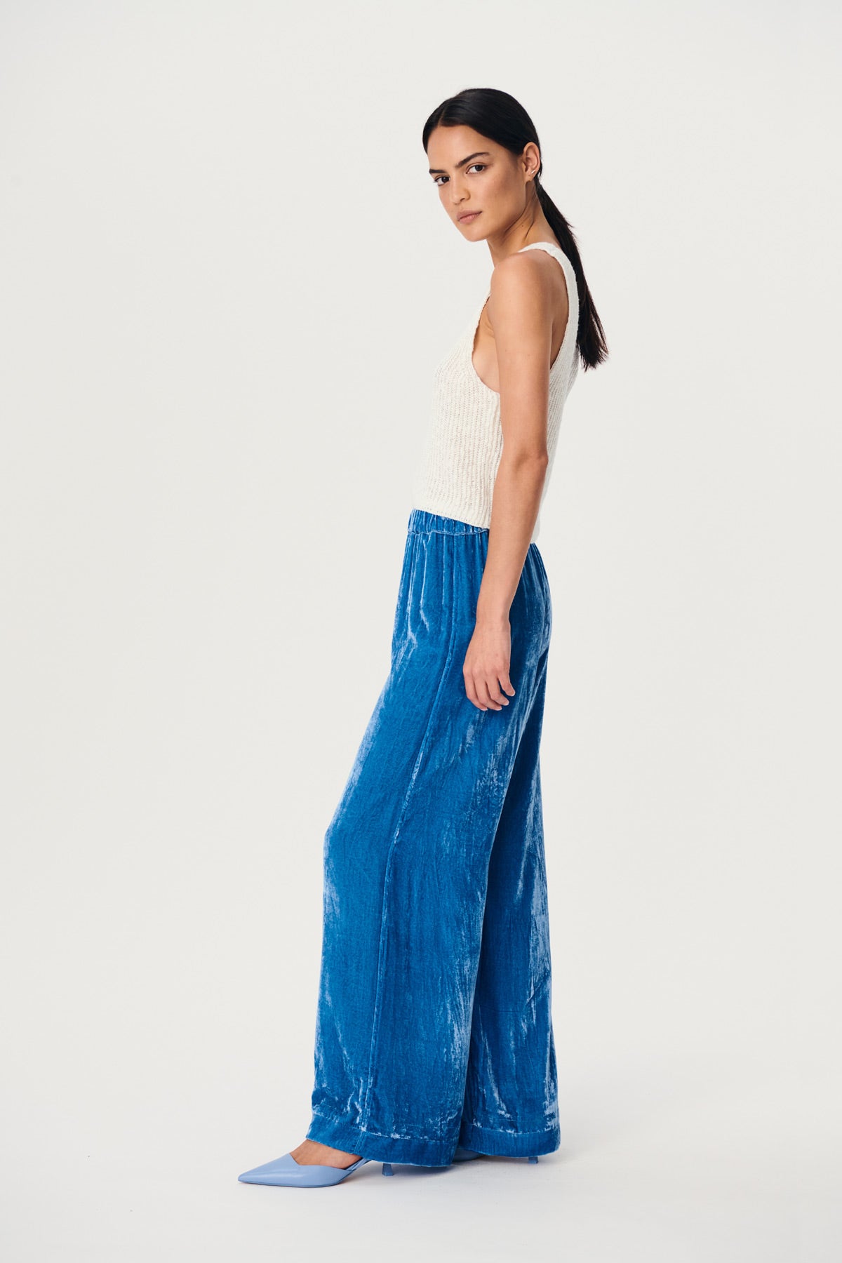Silk- velvet wide-leg pants - Designer Fashion For Every Style